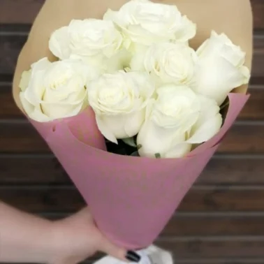 Букет из белых роз «Севиль»