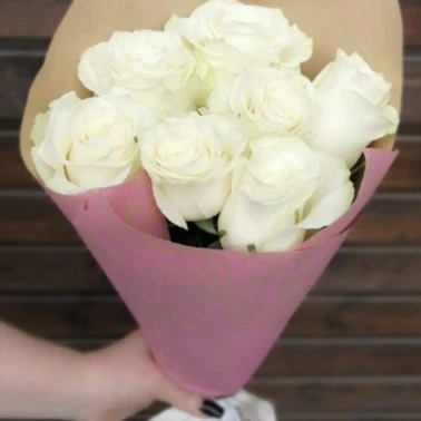 Букет из белых роз «Севиль»