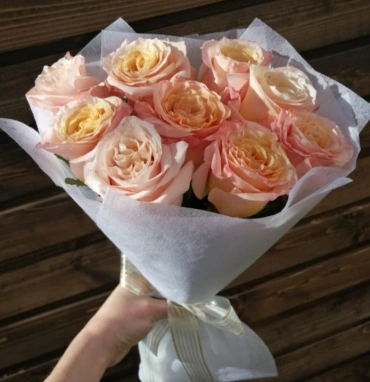 Букет из роз «Пионовидный»