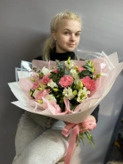 Эустома с диантусами 0