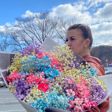 Букет из Гипсафилы разноцветная