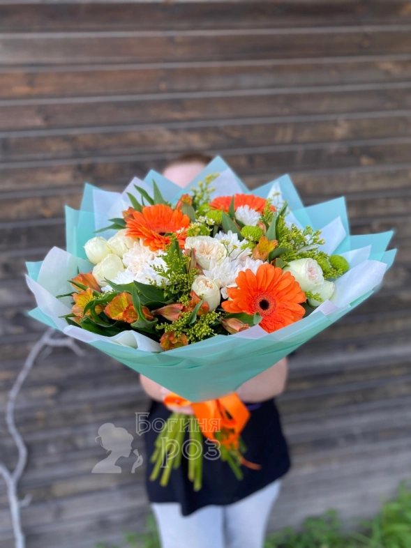 Букет с Яркими с герберами