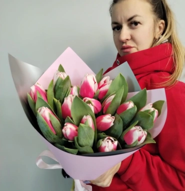 Тюльпаны 19 Шт Розовые