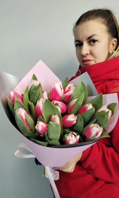 Тюльпаны 19 Шт Розовые
