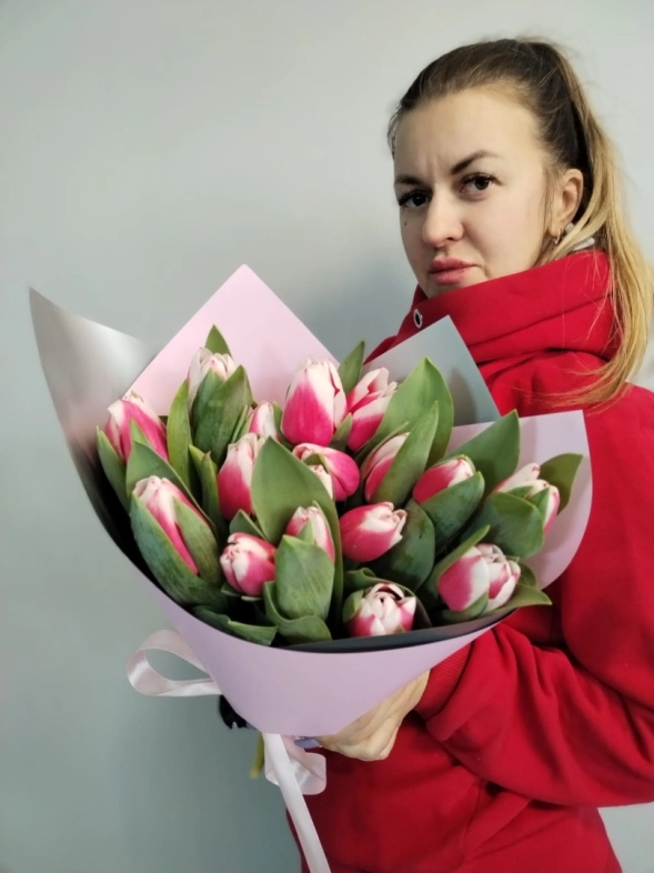Тюльпаны 19 Шт Розовые